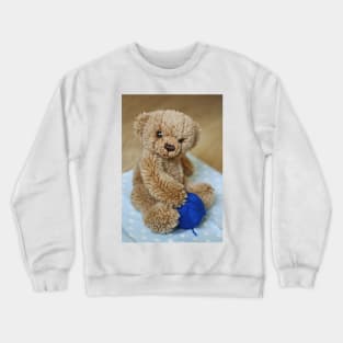 Baby Bear Playing with Some Wool Crewneck Sweatshirt